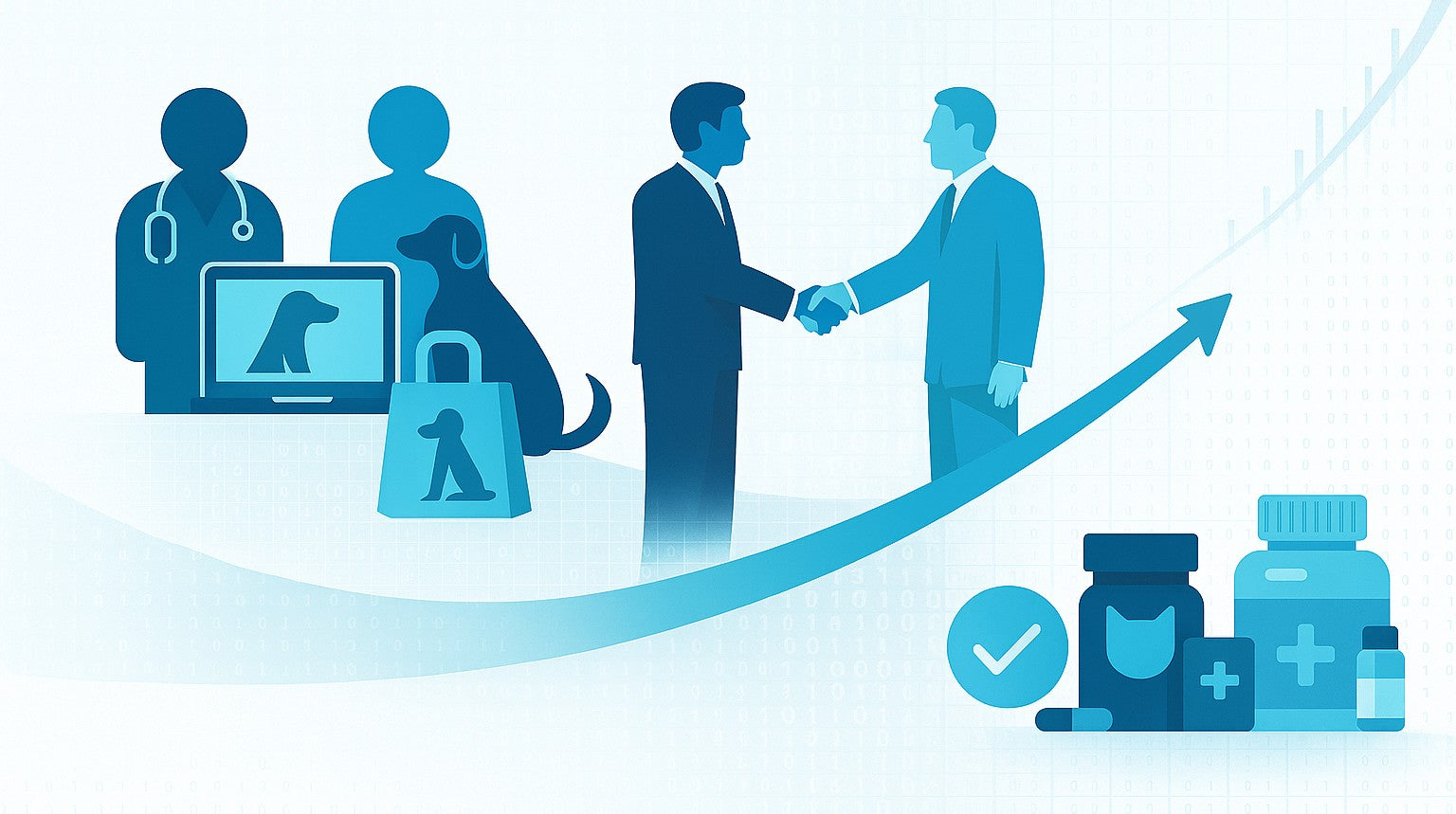 Icons to describe pet prescription competitive marketplace moving upstream